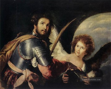 barock barock barocken Ölbilder verkaufen - St Maurice und der Engel italienischen Barock Bernardo Strozzi